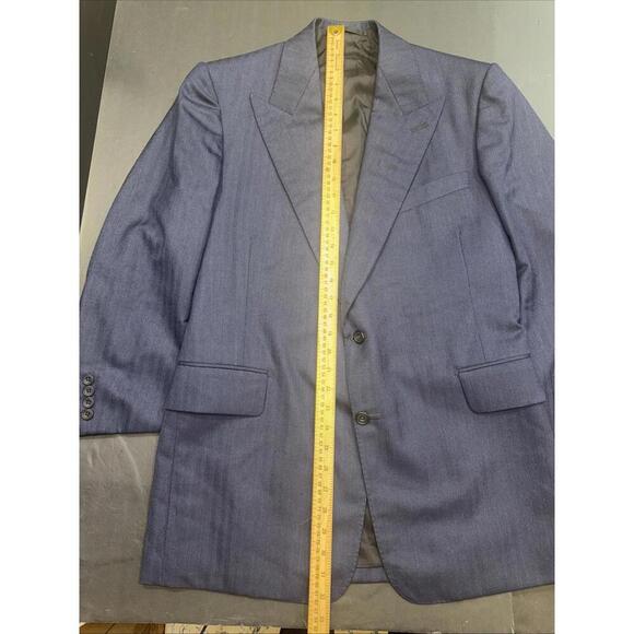 LEONARD LOGSDAIL Vintage Bespoke New York Navy Blue 2 BTN Men Sport Coat Blazer - Picture 4 of 15